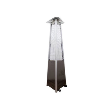 Tall Commercial Natural Gas Triangle Glass Tube Heater in Bronze