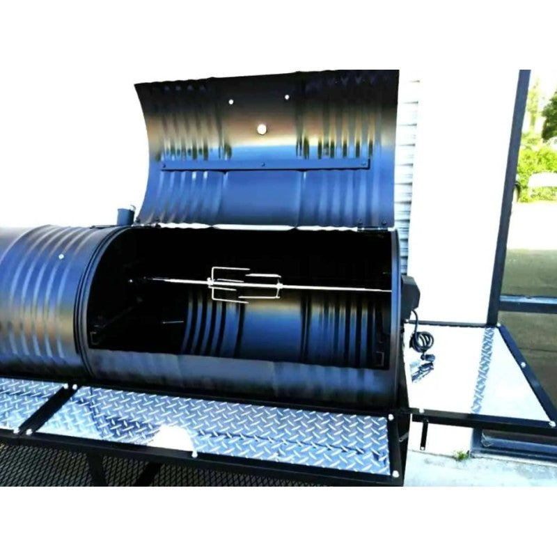 Rotisserie with Single Smoke Box