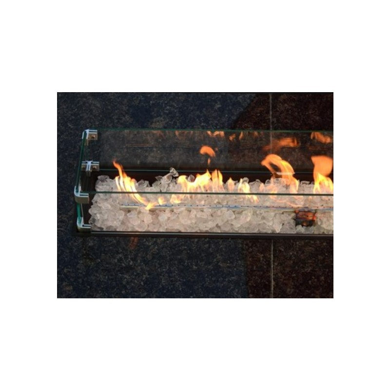 AZ Patio Heaters Rectangular Bar Height Granite Top Fire Pit with Wind Screen