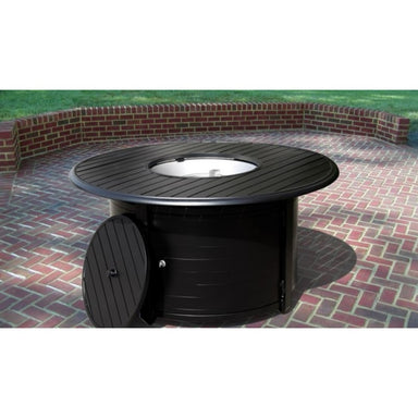 AZ Patio Heaters Round Slatted Cast Aluminum Fire Pit