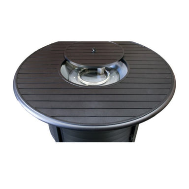 Round Slatted Cast Aluminum Fire Pit