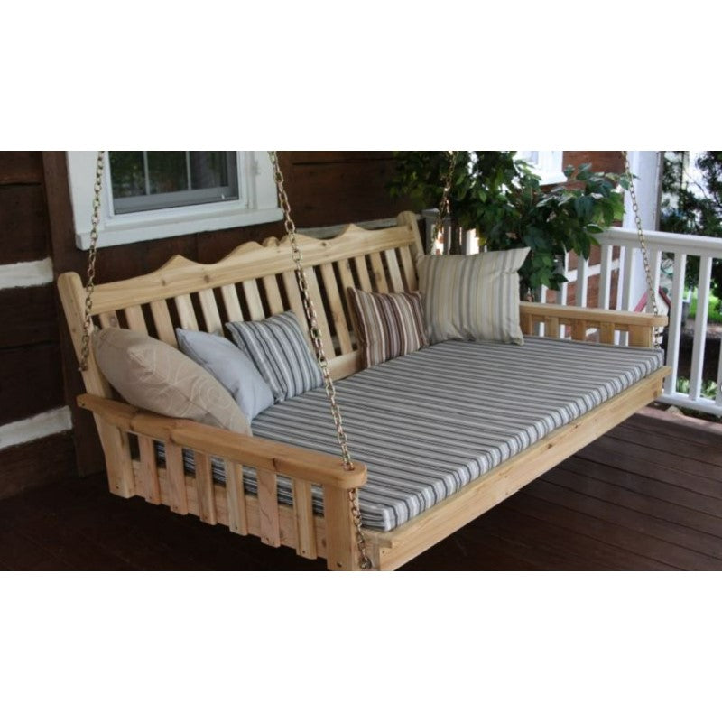 Regallion Outdoor Cedar Royal Swing Bed in 3 Sizes