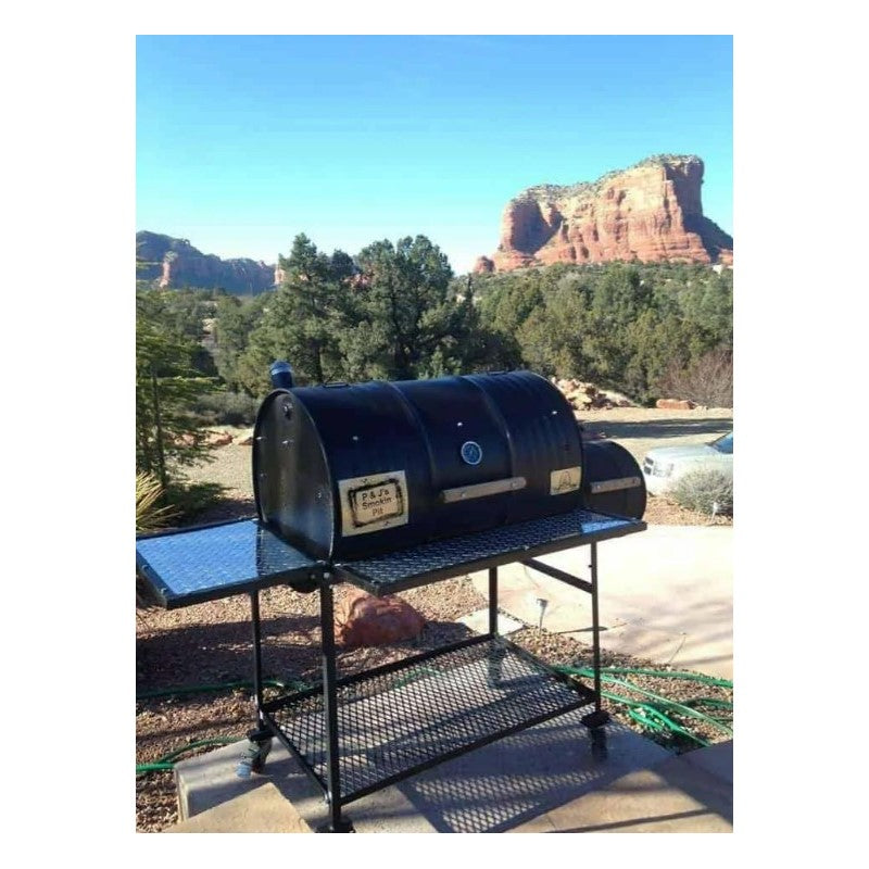 Moss Grills Single Barrel Smoker with Offset Firebox