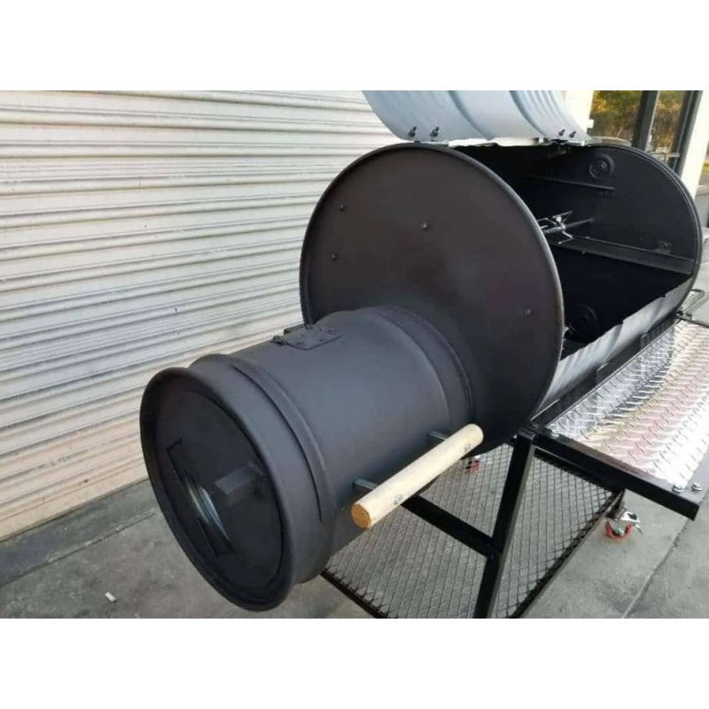 Single Barrel Smoker with Firebox